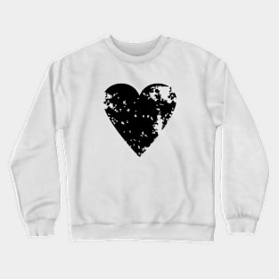 Black Imperfect Heart Crewneck Sweatshirt